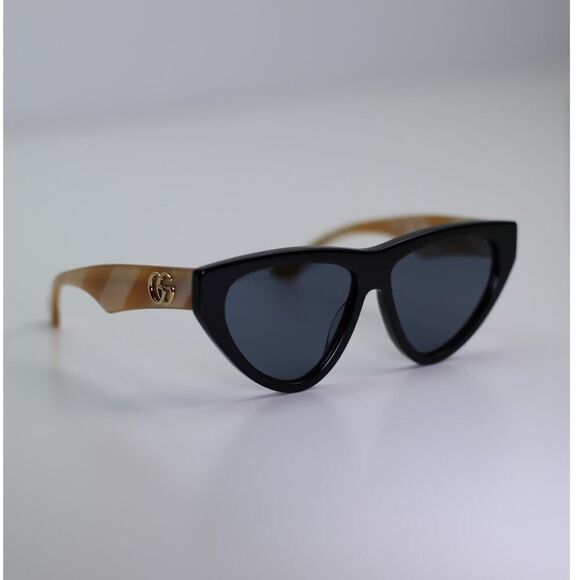 NEW Gucci Sunglasses GG1333S 004 Shiny Black/Blue Women Authentic main image 11